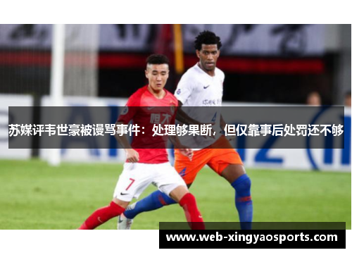 苏媒评韦世豪被谩骂事件：处理够果断，但仅靠事后处罚还不够